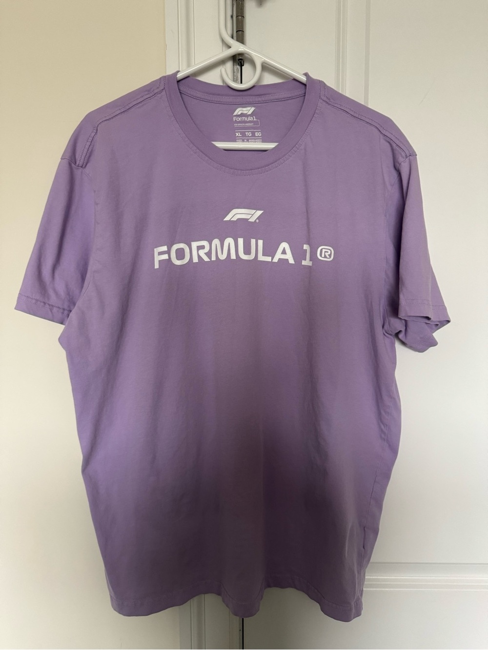Formula 1 - Official Men’s XL - Lavender Purple Logo T-Shirt - F1 Racing